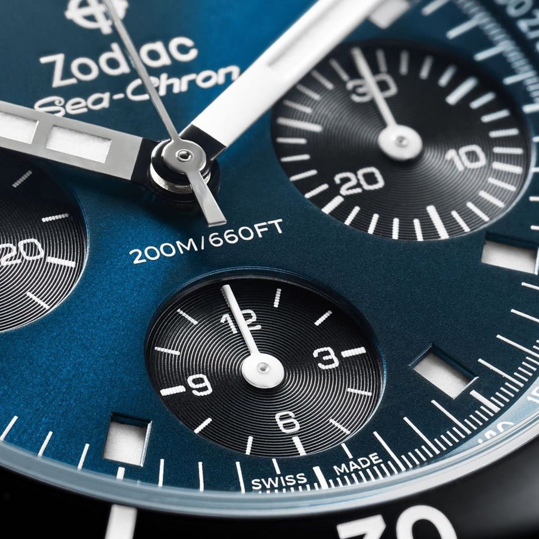 Zodiac ZO3605 Sea-Chron Automatic Blue SS | Watches.com