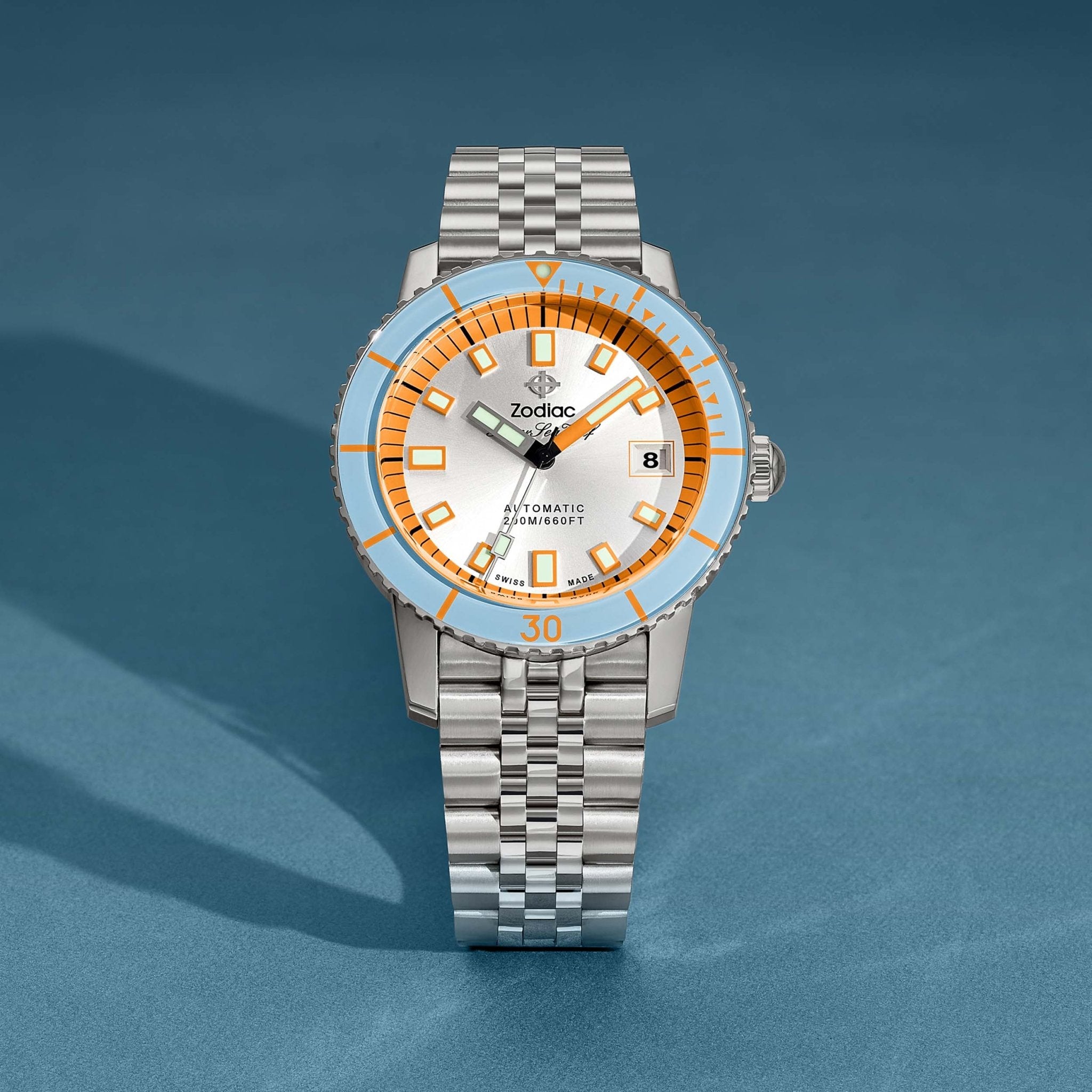 Zodiac ZO9304 Super Sea Wolf Compression Automatic Pastel Blue