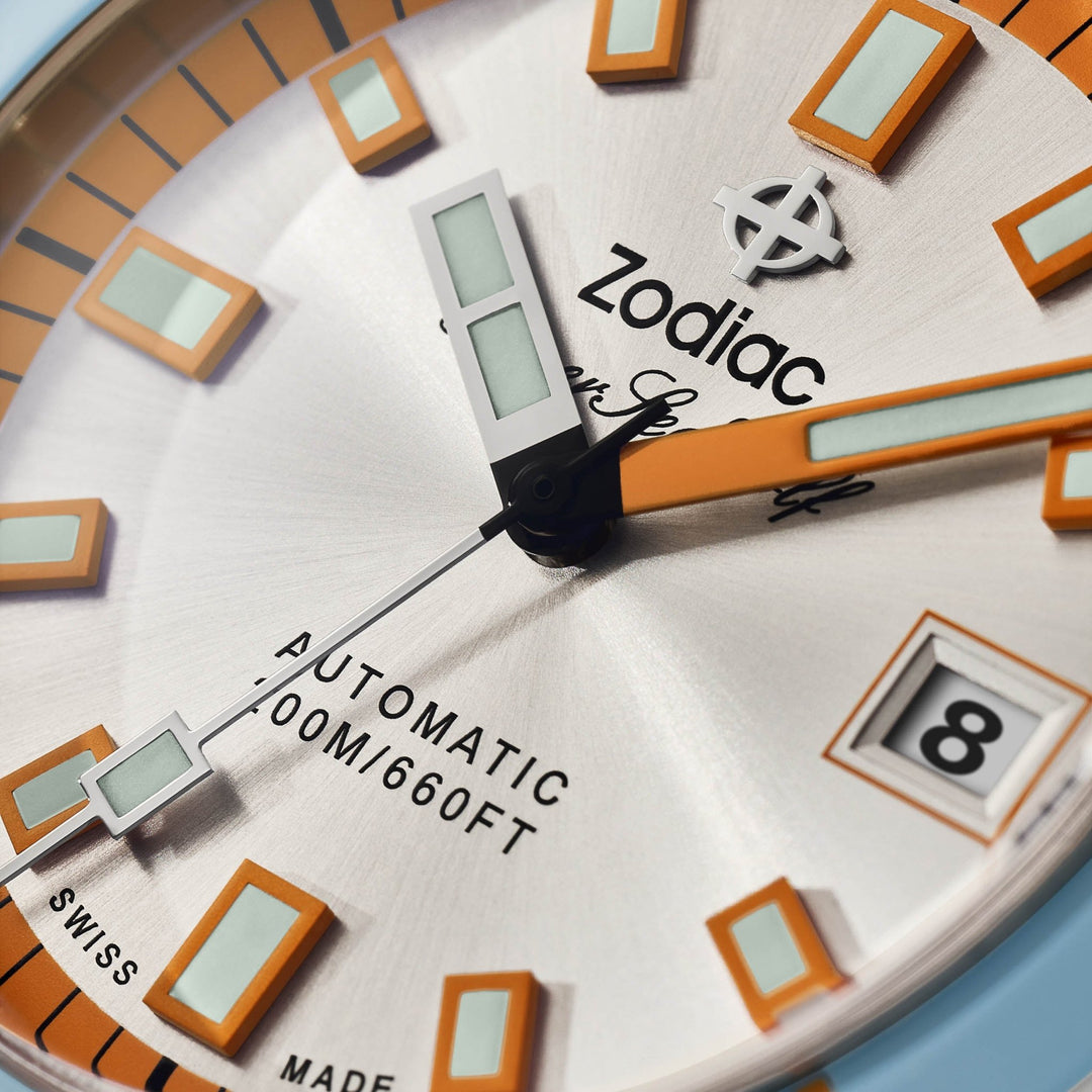 Zodiac ZO9304 Super Sea Wolf Compression Automatic Pastel Blue