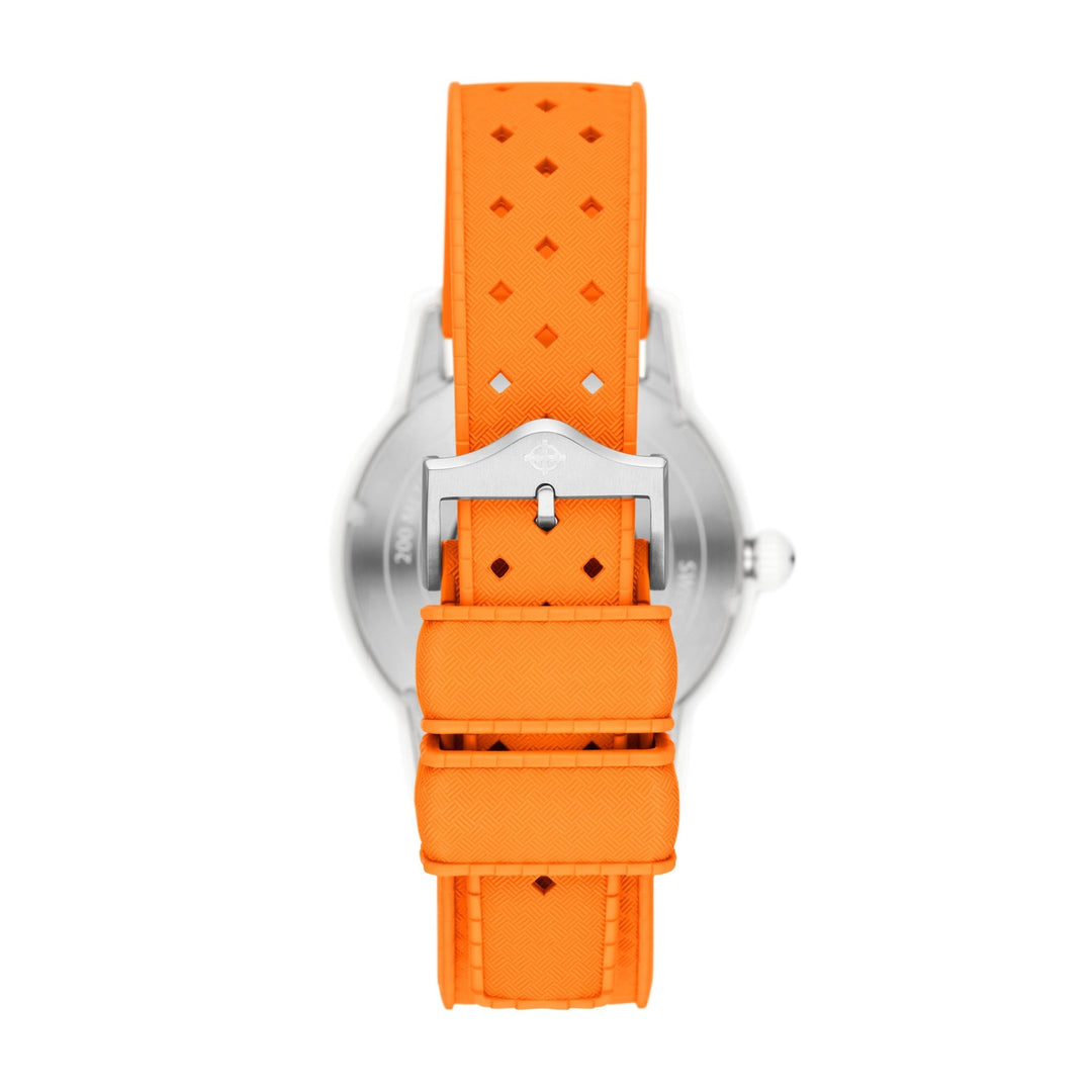 Zodiac ZO9591 Super Sea Wolf Ceramic Swiss Automatic White Orange