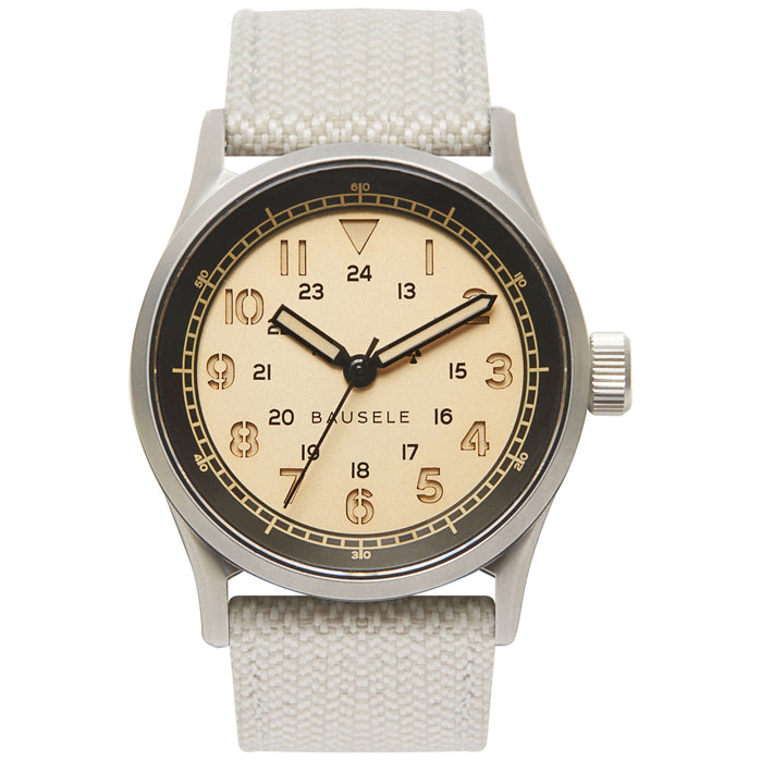 Bausele Classic Field Automatic Ref.31101 Beige - Veteran Support angled shot picture