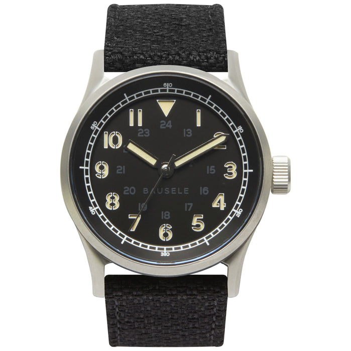 Bausele Classic Field Automatic Ref.31101 Black - Veteran Support angled shot picture