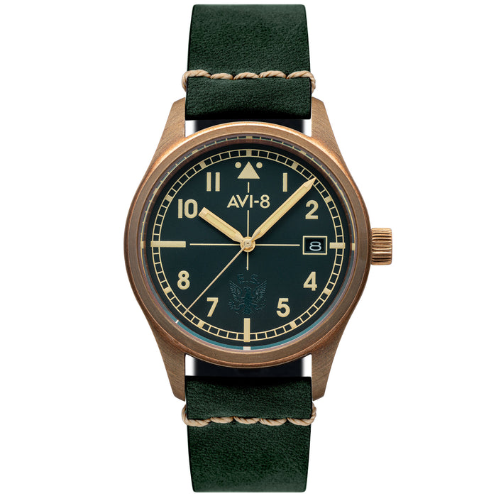 AVI-8 Flyboy Eagle Squadron Automatic Bronze Green angled shot picture