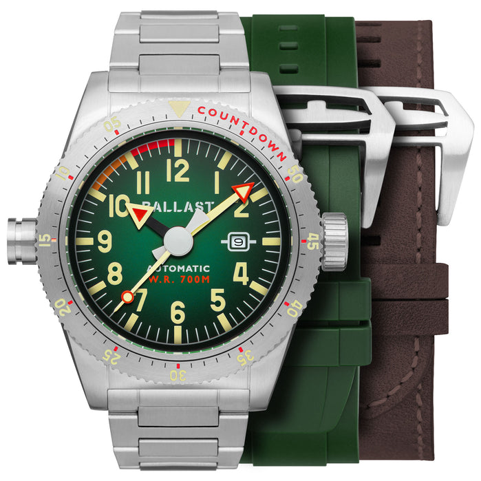 Ballast Amphion Automatic Green SS angled shot picture