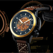 Ballast Trafalgar Skeleton Automatic Black Brown
