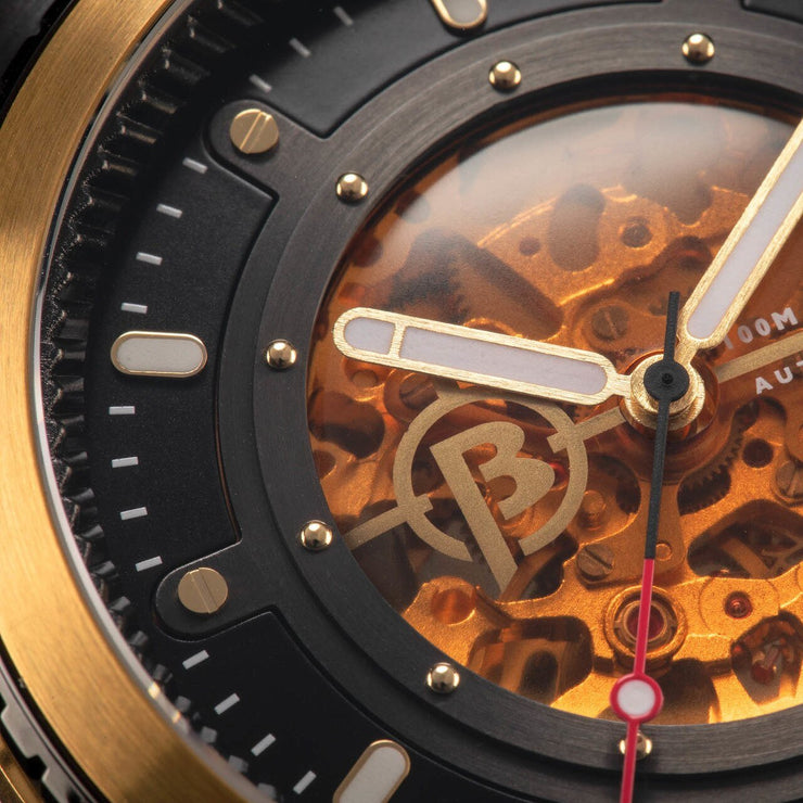 Ballast Trafalgar Skeleton Automatic Black Brown