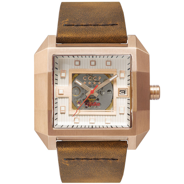 CCCP Chakhava Automatic White Rose Gold angled shot picture