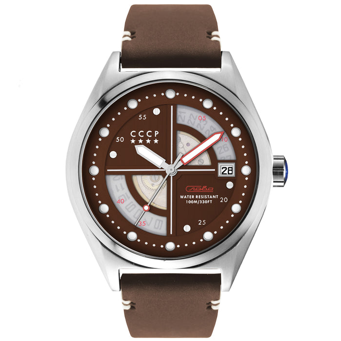 CCCP Shchuka Automatic Brown angled shot picture