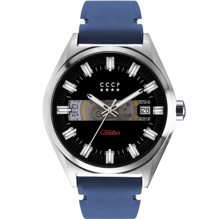 CCCP Shchuka Automatic Silver Blue angled shot picture