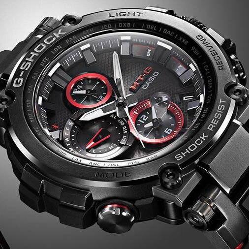 G-Shock MTG-B1000 Solar Black Red | Watches.com