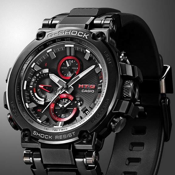 G-Shock MTG-B1000 Solar Black Red | Watches.com