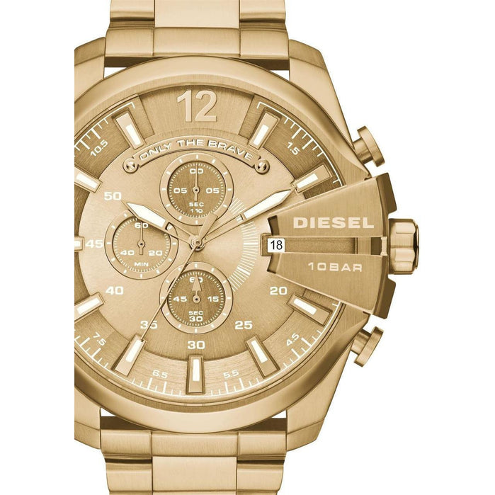 Diesel Mega Chief Chronograph All Gold angled shot picture