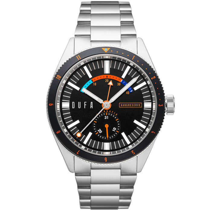 DuFa Freitaucher Power Reserve Automatic Black angled shot picture
