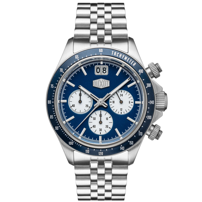 Duxot Accelero Big Date Chronograph SS Blue angled shot picture