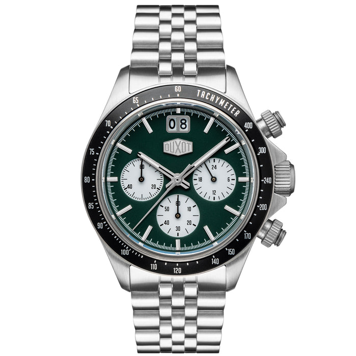 Duxot Accelero Big Date Chronograph SS Green angled shot picture