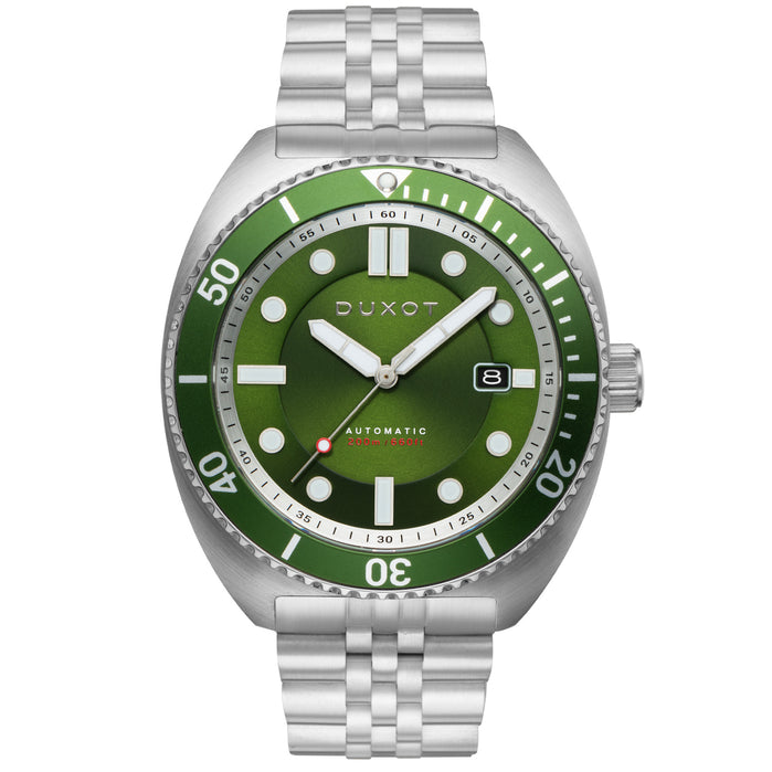 Duxot Tortuga Automatic Green SS angled shot picture