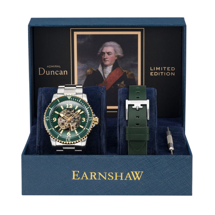 Thomas Earnshaw Admiral Duncan Automatic Green Limited Edition angled shot picture