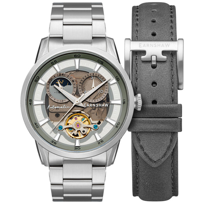 Thomas Earnshaw Carlyle Sun and Moon Automatic Gray angled shot picture