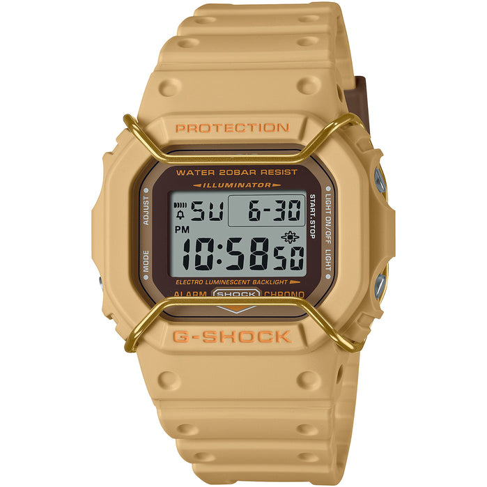G-Shock DW5600 Protector Pack Tan angled shot picture
