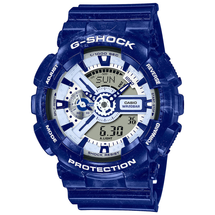 G-Shock GA110 Pottery Ana-Digi Blue White