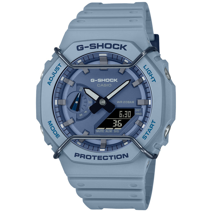 G-Shock GA2100 Protector Pack Blue angled shot picture