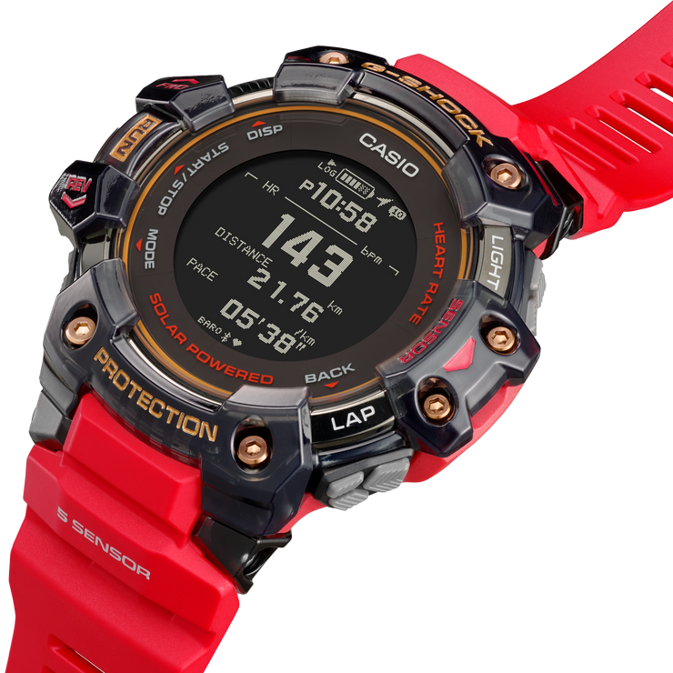 G-Shock GBDH1000 Heart-Rate Monitor Smartwatch Black Red | Watches.com
