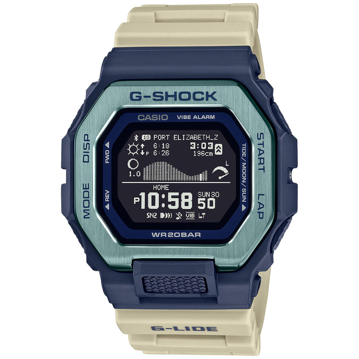 G-Shock GBX100 G-Lide Time Traveling Surf Beige Blue