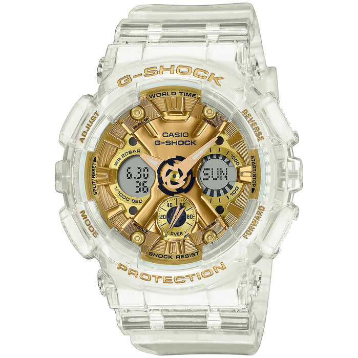 G-Shock GMAS120 Skeleton Gold Clear angled shot picture