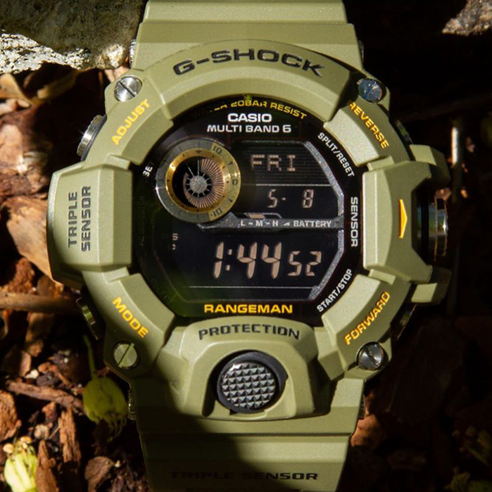 G-Shock GW9400 Rangman Olive angled shot picture