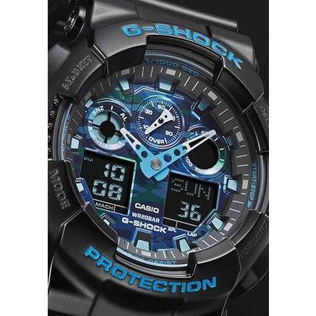 G-Shock GA-100CB-1A Black/Blue Camo