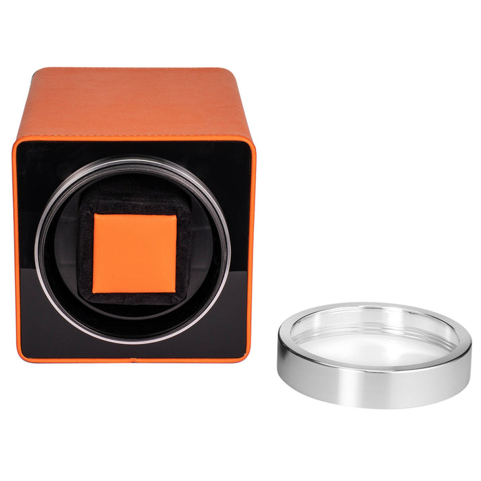 Mainspring Arsenale Portero Single-Slot Watch Winder Coral angled shot picture