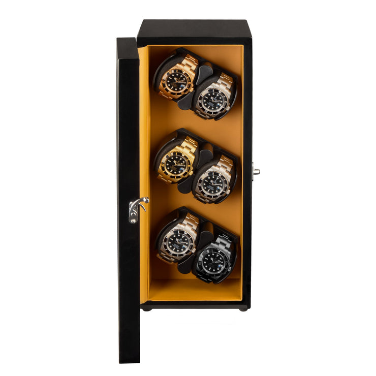 Mainspring Guardian Black 6 Slot Watch Winder