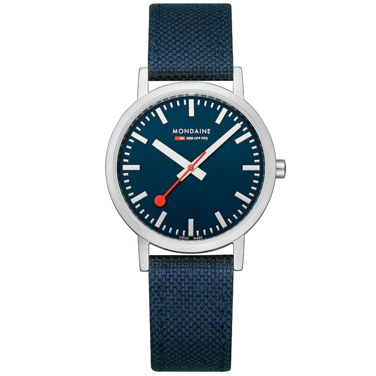 Mondaine Classic Recycled PET 36mm All Blue