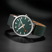 Mondaine Classic Recycled rPET 40mm Forest Green