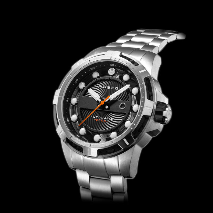 Nubeo Orbit Automatic Black angled shot picture