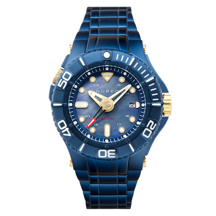Nubeo Manta Mid Automatic Blue Limited Edition angled shot picture