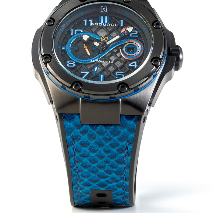 Nsquare Snake Special Automatic Exquisite Dazzling Blue angled shot picture