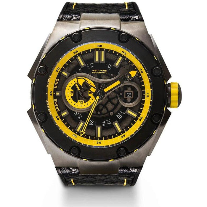 Nsquare Snake King Automatic Yellow Black Rubber angled shot picture