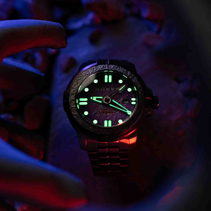 Nubeo Apollo Automatic Purple Limited Edition angled shot picture