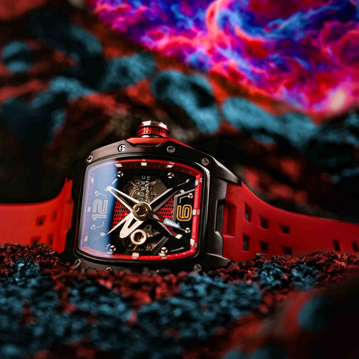 Nubeo DaVinci Automatic Crimson Black Red Limited Edition