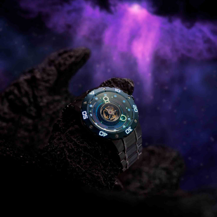 Nubeo Supermassive Automatic Tourbillon Cobalt Blue Limited Edition angled shot picture