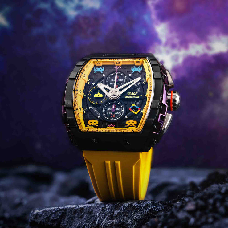 Nubeo Magellan Chronograph Space Invaders Plasma Purple Limited Edition