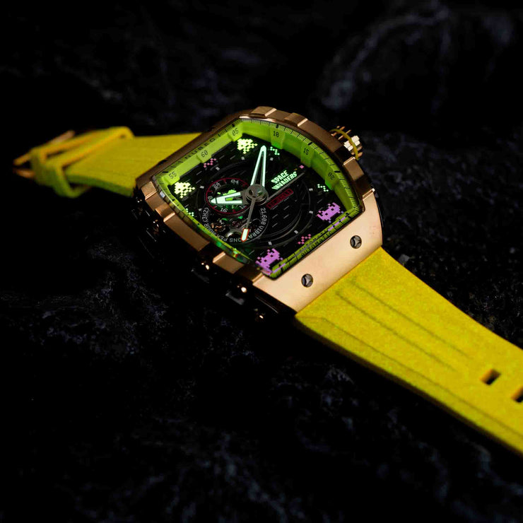 Nubeo Magellan Automatic Space Invaders Solar Gold Limited Edition