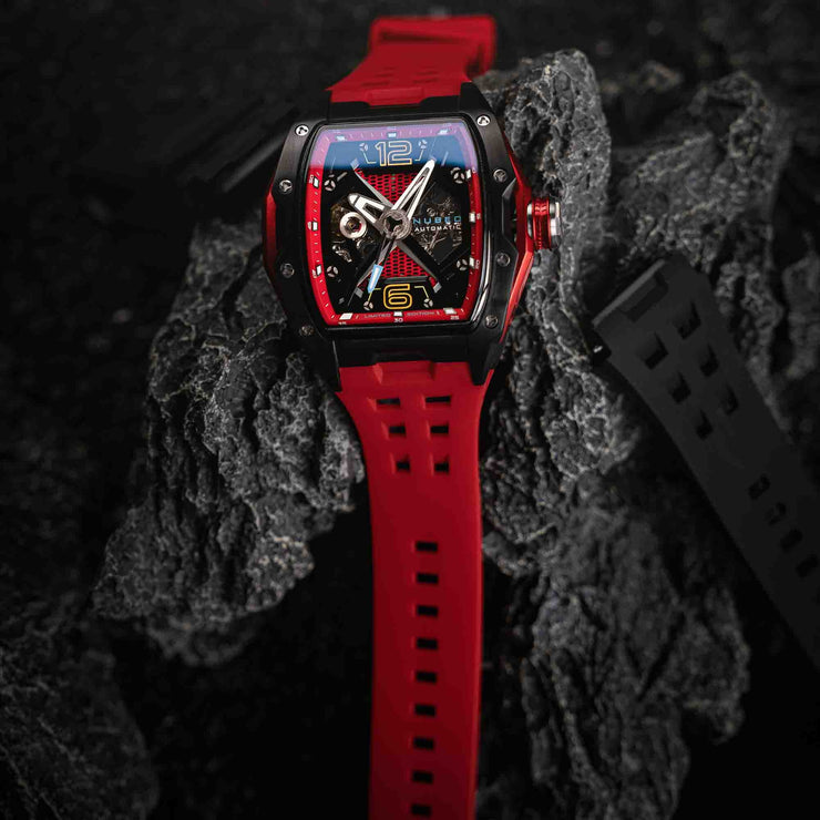 Nubeo DaVinci Automatic Crimson Black Red Limited Edition