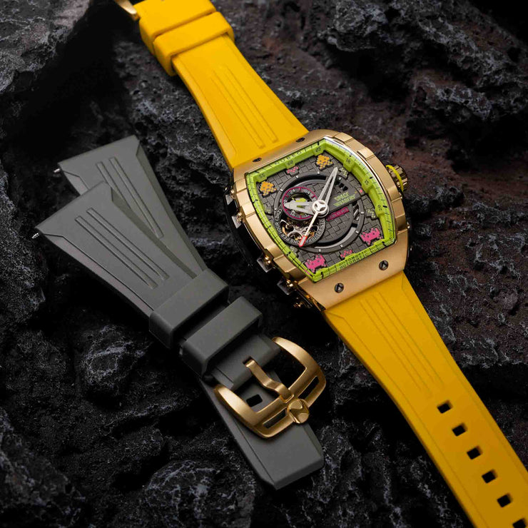 Nubeo Magellan Automatic Space Invaders Solar Gold Limited Edition