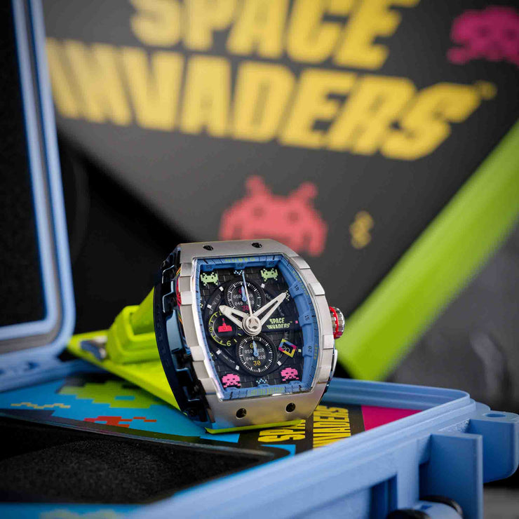 Nubeo Magellan Chronograph Space Invaders Alien Green Limited Edition