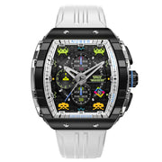 Nubeo Magellan Chronograph Space Invaders Spaceship White Limited Edition