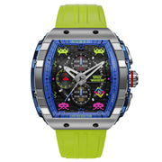 Nubeo Magellan Chronograph Space Invaders Alien Green Limited Edition