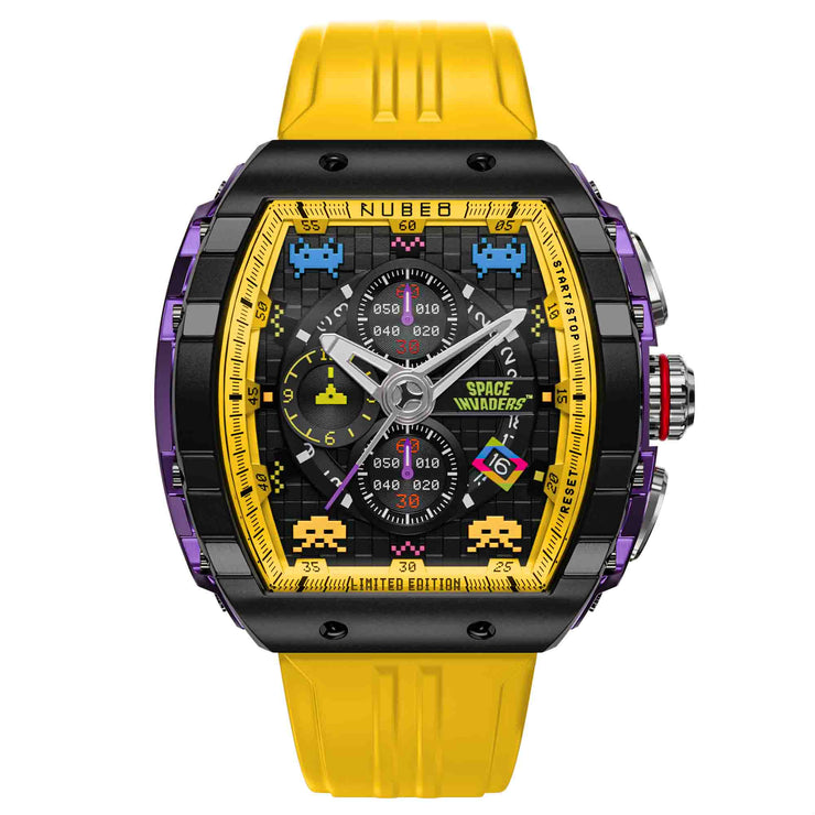 Nubeo Magellan Chronograph Space Invaders Plasma Purple Limited Edition
