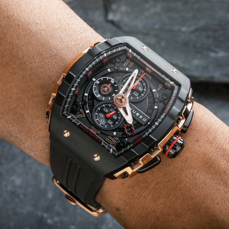 Nubeo Magellan Chronograph Midnight Rose Gold